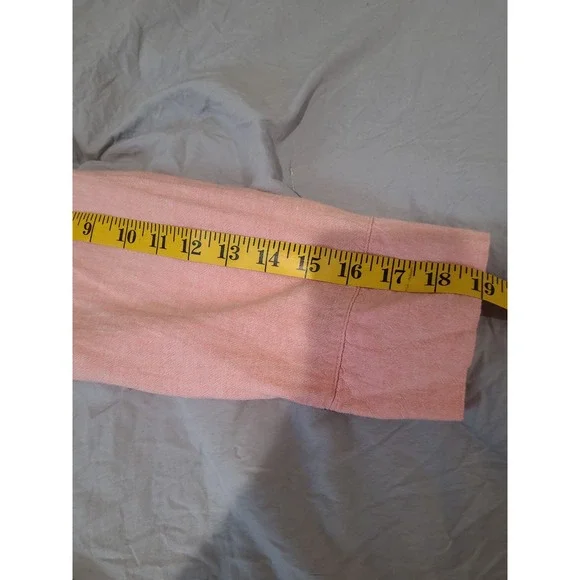 Old Navy Women SZ L Peach Linen blend popover Tunic Top lagonlook boho casual‎ - Picture 7 of 12